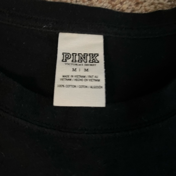 VS PINK black sequin long sleeve EUC size M - Picture 2 of 2